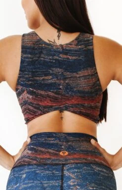 Reversible Twist Top In Pedra -YOGA DEMOCRACY Sales 1611 mountain back1