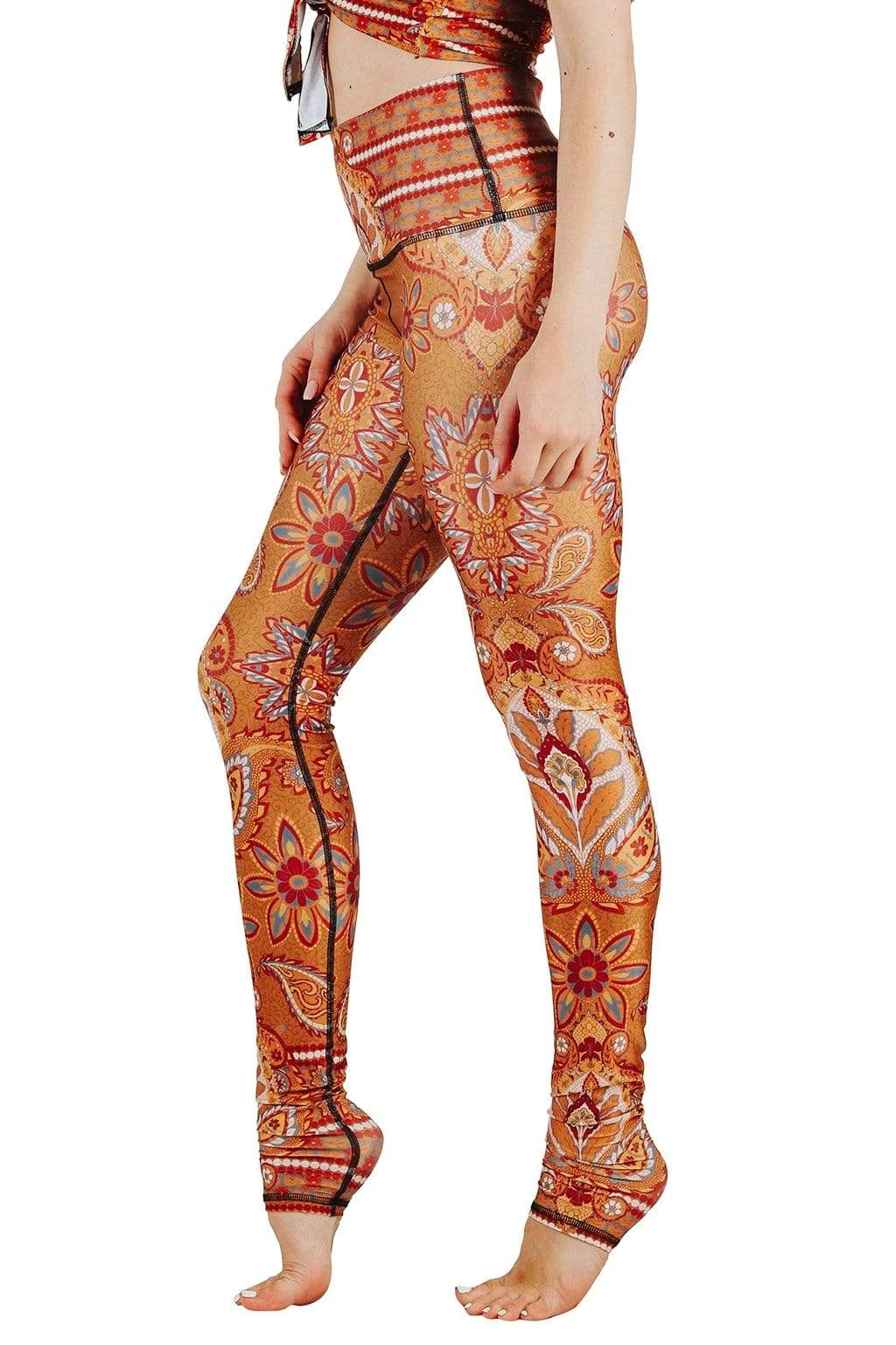 Rad Paisley Printed Yoga Leggings 2 Rad Paisley Printed Yoga Leggings - Image 2