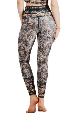 Espresso Yourself Printed Yoga Leggings -YOGA DEMOCRACY Sales Cropped 1103 back1 EspressoYourself