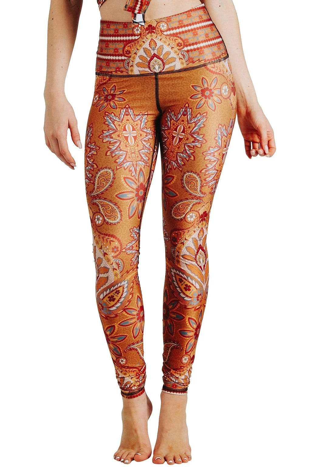 Rad Paisley Printed Yoga Leggings 1 Rad Paisley Printed Yoga Leggings