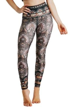 Espresso Yourself Printed Yoga Leggings -YOGA DEMOCRACY Sales Cropped 1103 front2 EspressoYourself
