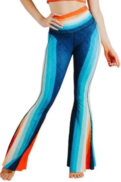 Retro Rainbow Printed Bell Bottoms -YOGA DEMOCRACY Sales Cropped 1114 front2 retrorainbow 85b3cfba 34de 40a0 9ecf 2a0012bf82db