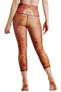 Rad Paisley Printed Yoga Crops -YOGA DEMOCRACY Sales Cropped 1201 back1 radpaisley f1dfca13 6525 4b15 b755 ae442fd038d4