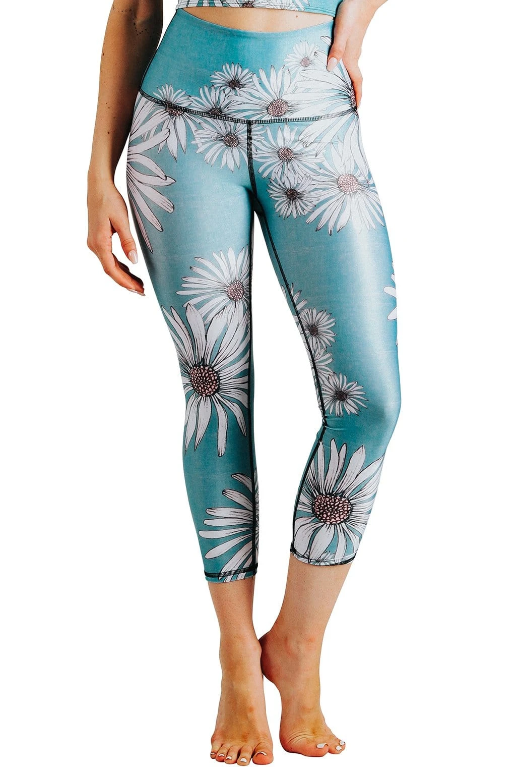 Flower Child Printed Yoga Crops 3 Flower Child Printed Yoga Crops - Image 3