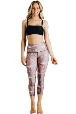 Stokasaurus Printed Yoga Crops -YOGA DEMOCRACY Sales Cropped 1201 frontfb2 stokasaurus