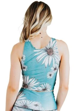 Reversible Knot Top In Flower Child -YOGA DEMOCRACY Sales Cropped 1606KT back1 flowerchild