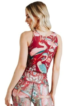 Reversible Knot Top In Pretty In Pink -YOGA DEMOCRACY Sales Cropped 1606KT back2 PrettyInPink