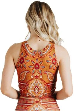 Reversible Knot Top In Rad Paisley 9 Reversible Knot Top In Rad Paisley -YOGA DEMOCRACY Sales Cropped 1606 back1 radpaisley