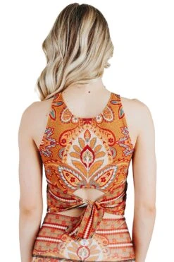 Reversible Knot Top In Rad Paisley 8 Reversible Knot Top In Rad Paisley -YOGA DEMOCRACY Sales Cropped 1606 back2 radpaisley