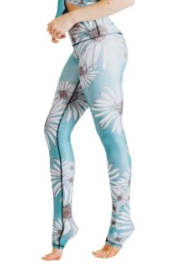 Flower Child Printed Yoga Leggings -YOGA DEMOCRACY Sales FlowerChild 1101 side1