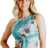 Reversible Knot Top In Flower Child -YOGA DEMOCRACY Sales FlowerChild 1606 front