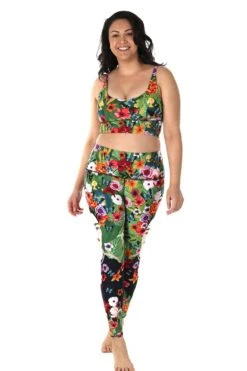 Kahlo Printed Yoga Leggings -YOGA DEMOCRACY Sales PLUS SIZE 11