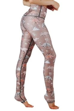 Stokasaurus Printed Yoga Leggings -YOGA DEMOCRACY Sales stokasaurus 1101 side2